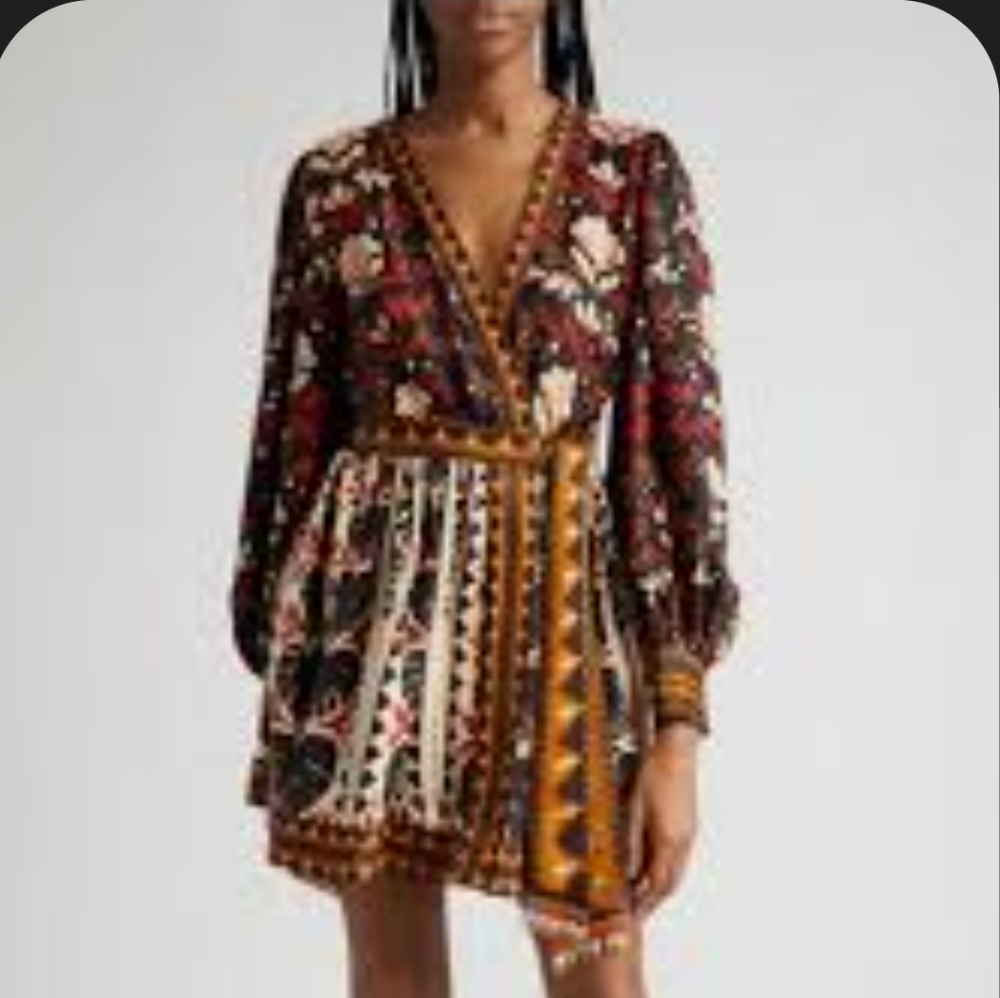 FARM Rio Multicolor Long Sleeve Dress